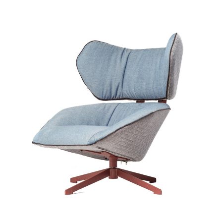 Malibu design fotel - kék szürke színben