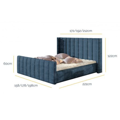 Malibu kárpitozott ágy 160 X 200 fekvőfelület