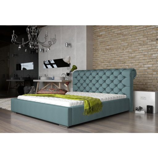 Manchester kárpitozott ágy - 106 cm magas fejvéggel - 160 X 200 fekvőfelület