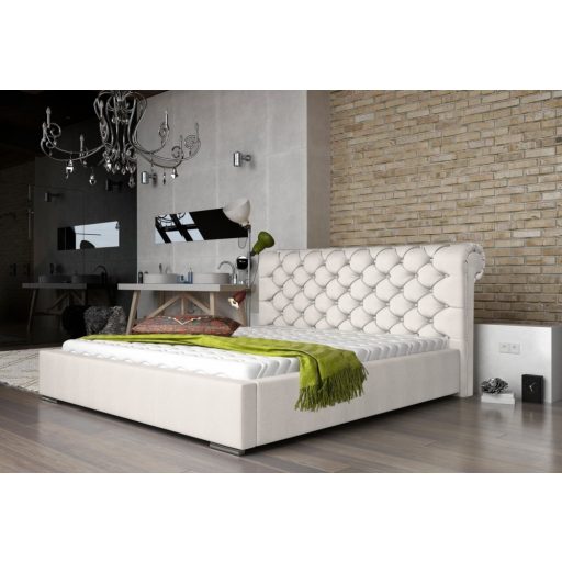 Manchester kárpitozott ágy - 106 cm magas fejvéggel - 160 X 200 fekvőfelület