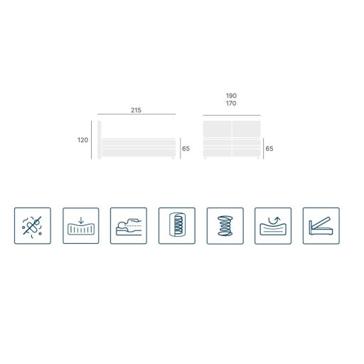 Mavel 160 X 200 boxspring ágy