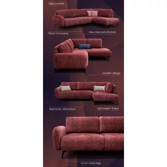 Maxo U-alakú sarokgarnitúra 190 cm X 345 X 157 cm - balos