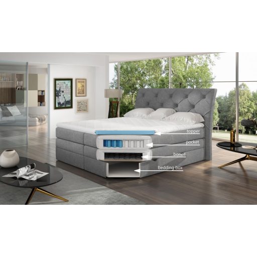 Mibel boxspring ágy 140 X 200 - hideghab topper
