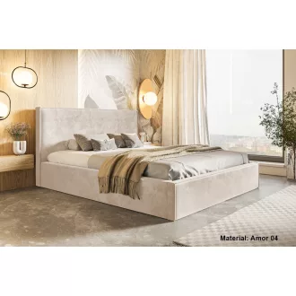   Minimal ágykeret 180 X 200 fekvőfelület, ágyráccsal és ágyneműtartóval, Amor04 bézs Express szállítással