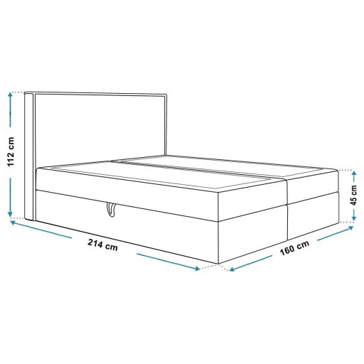 Minimál ágy ágyneműtartóval 120 X 200