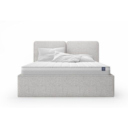 Mokka kárpitozott ágyneműtartós ágy előről nyíló gázrugós ágyráccsal 140 X 200 fekvőfelület