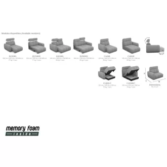   Movi sarokkanapé elektromosan mélyíthető ülőfelülettel 270 cm x 160 cm - jobbos 