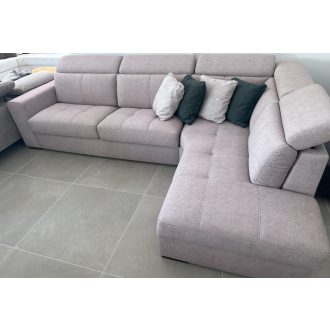   Napoli ágyazható sarokgarnitúra 316 cm X 211 cm - nyitható tárolóval - jobbos - Zoya02 sötétbézs EasyClean szövettel -kiállítási kedvezménnyel