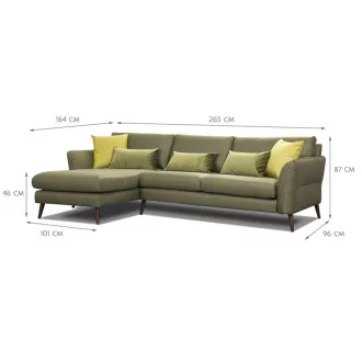 Norton sarok ülőgarnitúra 164 cm X 265 cm - balos