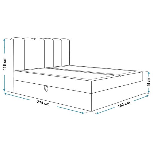 Nyíregyháza ágy ágyneműtartóval 120 X 200