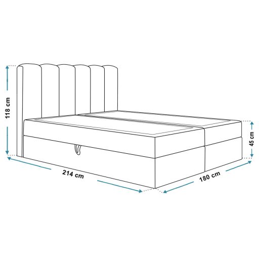 Nyíregyháza ágy ágyneműtartóval 120 X 200