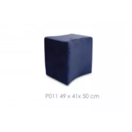 Oka puff 49 cm X 41 cm, magas - konkáv - Tasco1152 - barna