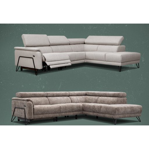 Oltens dupla relax sarokgarnitúra 281 cm X 228 cm - jobbos  
