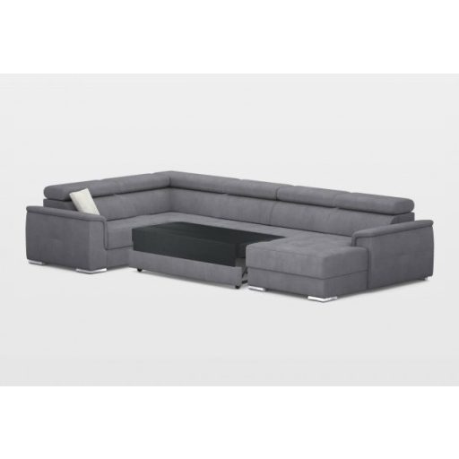 Preston U-alakú ágyazható, ágyneműtartós elektromos relax sarokgarnitúra - 219 cm X 374 cm X 170 cm - jobbos