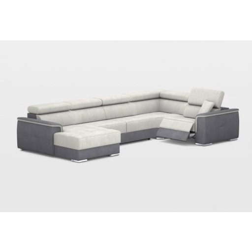 Preston U-alakú ágyazható, ágyneműtartós elektromos relax sarokgarnitúra - 170 cm X 374 X 219 cm - balos