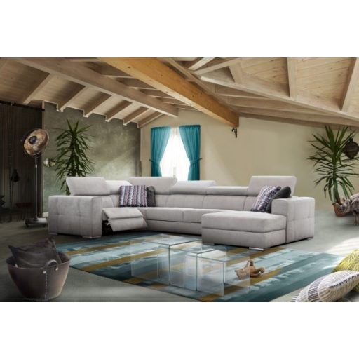 Quartz U-form elektromos relax sarokkanapé - 216 cm X 371 cm X 170 cm - jobbos