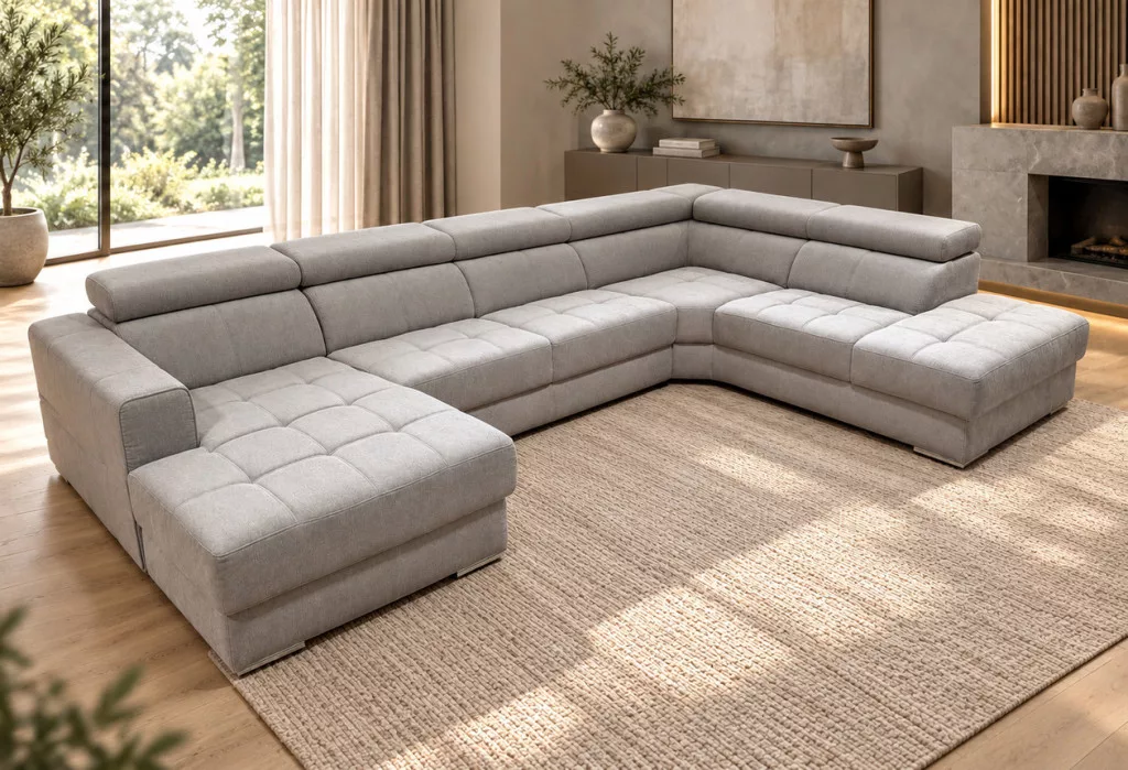 Quartz U-alakú ágyazható sarokkanapé - 171 cm X 375 cm X 236 cm - jobbos -AquaClean Titan250 - kiállítási – 1. termékkép