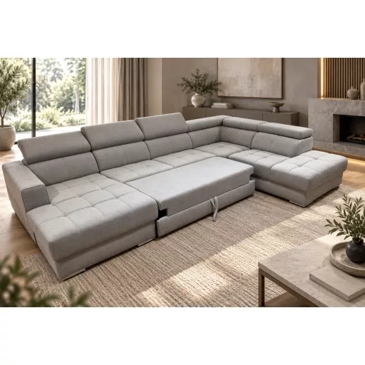 Quartz U-alakú ágyazható sarokkanapé - 171 cm X 375 cm X 236 cm - jobbos -AquaClean Titan250 - kiállítási