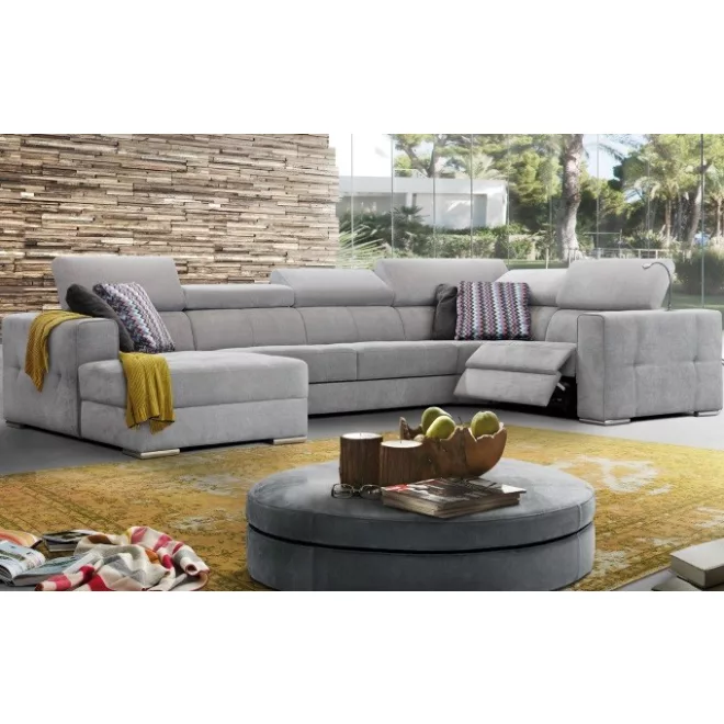 Quartz U-form elektromos relax sarokkanapé - 170 cm X 371 X 216 cm - balos