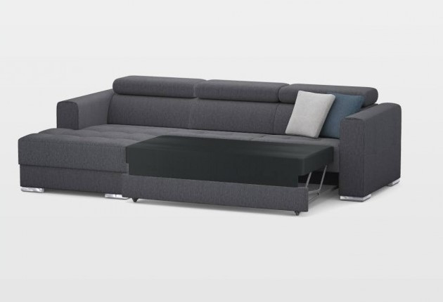 Quartz ágyazható sarokgarnitúra 170 cm X 280 cm (Simple System) - ágyneműtartós -balos – 3. kép