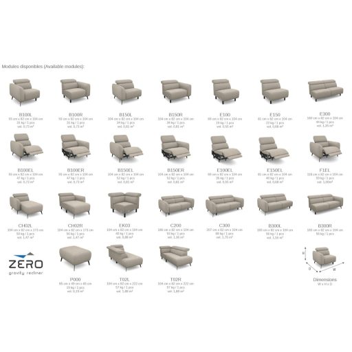 Rimo dupla relax sarokgarnitúra 286 cm X 173 cm - jobbos  