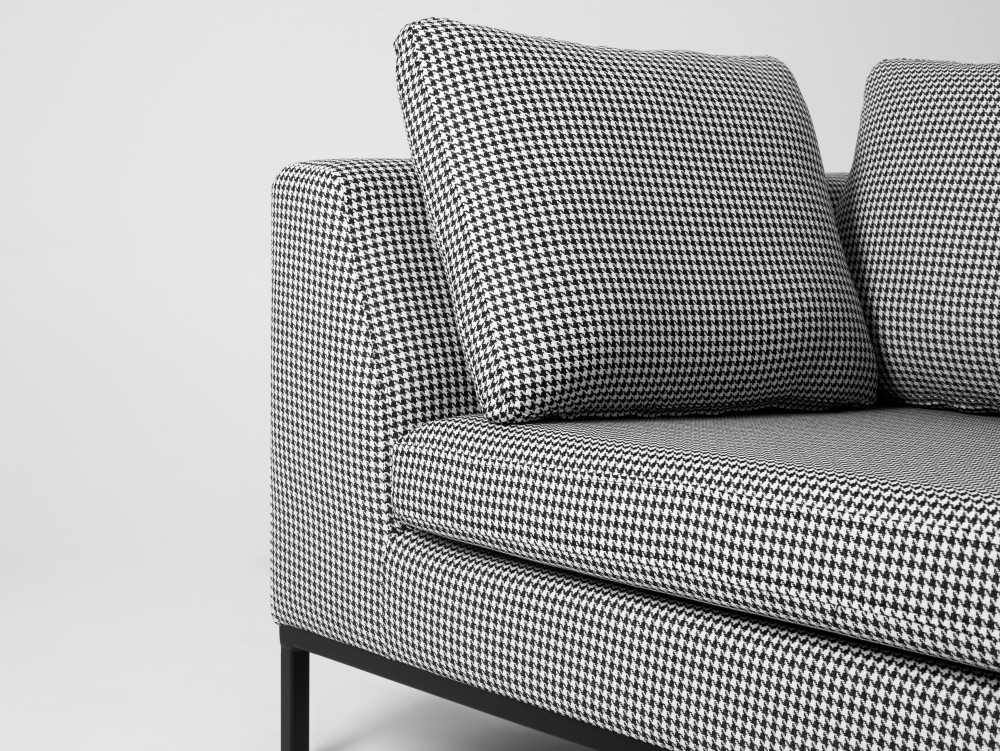 Skandináv design Amb 2 személyes kanapé fém lábbal – 4. kép