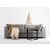 Skandináv design Amb 3 személyes kanapéágy fém lábbal