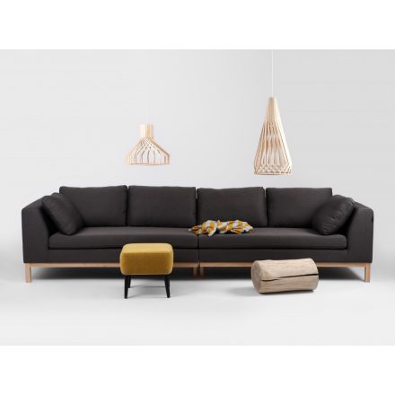 Skandináv design Amb 4 személyes kanapé fa lábbal