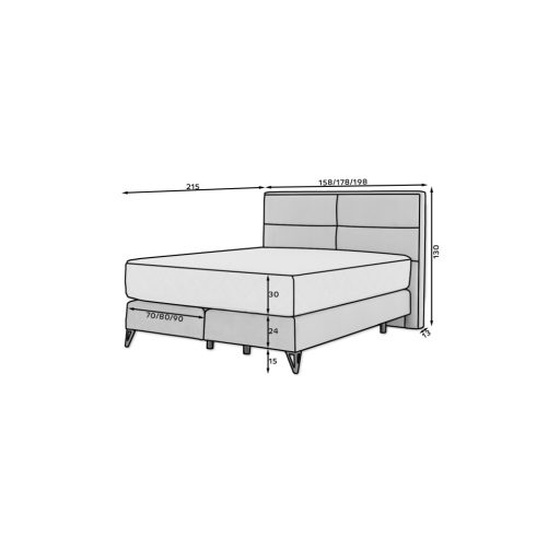 Safo boxspring ágy 160 X 200  