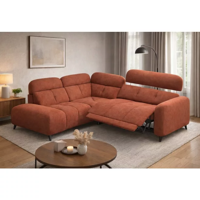 Sora relax sarokkanapé Mono fejtámlával 200 cm X 255 cm - balos