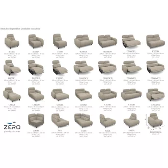 Sora dupla relax sarokgarnitúra 253 cm X 163 cm - jobbos  