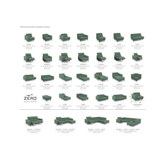 Stuart sarok ülőgarnitúra 282 cm X 170 cm - jobbos