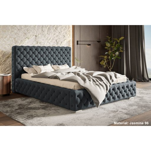 Szeged ágykeret 180 X 200 fekvőfelület, ágyráccsal és ágyneműtartóval, Jasmine96 sötétszürke Expressz szállítással