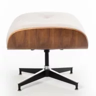 TOKYO fotel lábtartóval Beige Velvet / világos dió
