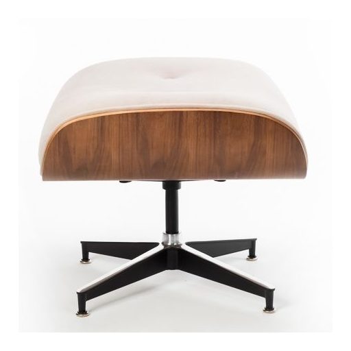 Tokyo fotel velvet beige világos dió szemből