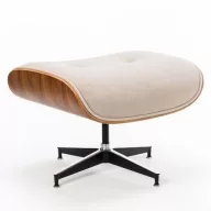 TOKYO fotel lábtartóval Beige Velvet / világos dió
