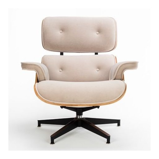 tokyo fotel velvet beige világos dió oldal