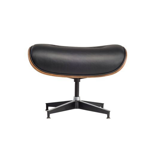 tokyo puff fekete bőr világos dió oldal