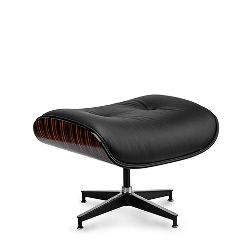 Tokyo puff fekete bőr világos dió szemből