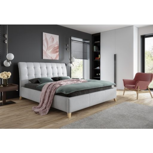 Verona kárpitozott ágy - 106 cm magas fejvéggel - 100 X 200 fekvőfelület