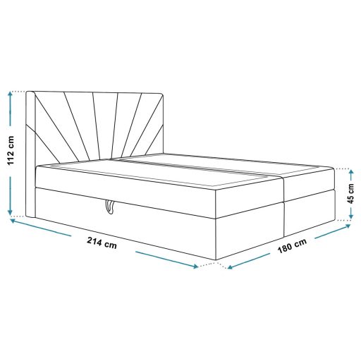 Veszprém ágy ágyneműtartóval 140 X 200