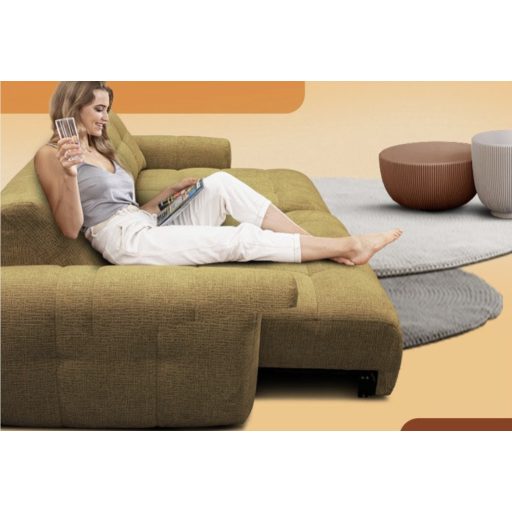 Yoko sarokkanapé elektromosan mélyíthető ülőfelülettel 284 cm x 160 cm - jobbos - ágyneműtartóval