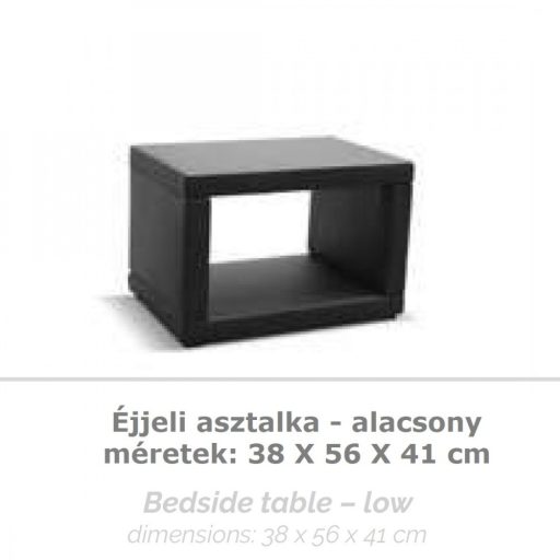 Kárpitozott éjjeli asztal - alacsony
