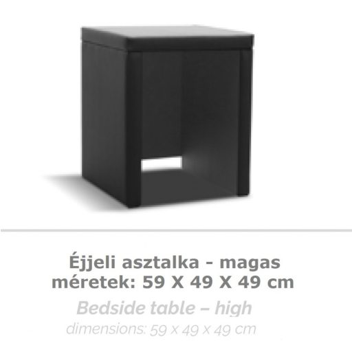 Kárpitozott éjjeli asztal - magas