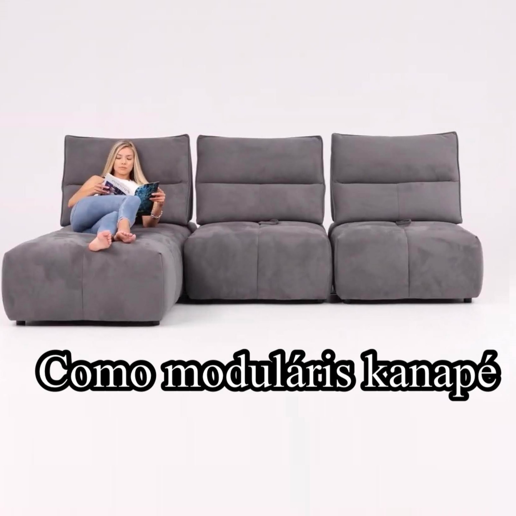 Moduláris luxus kanapé mozgatható háttámlával | Como moduláris ülőgarnitúra | Video