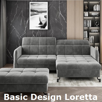 Ágyazható sarokkanapé kis nappalikba | Basic Design Loretta kanapé | Video