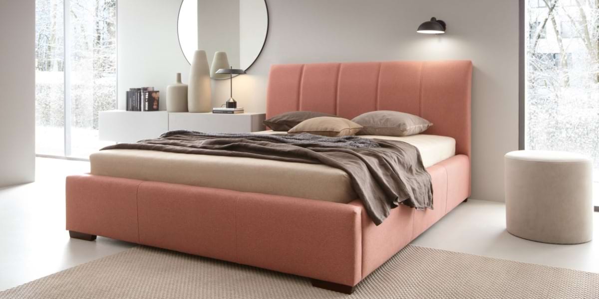 Cliff kárpitozott ágy rózsaszín színben