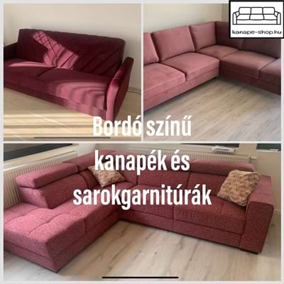 Bordó kanapék és sarokkanapé válogatás | Bordó U Form kanapék | Video