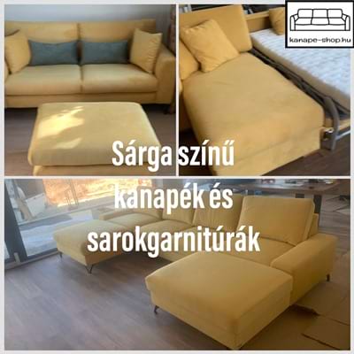 Sárga kanapék és sarokkanapé válogatás | Sárga U Form kanapék | Video
