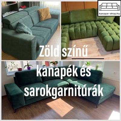 Zöld kanapék és sarokkanapé válogatás | Zöld U Form kanapék | Video